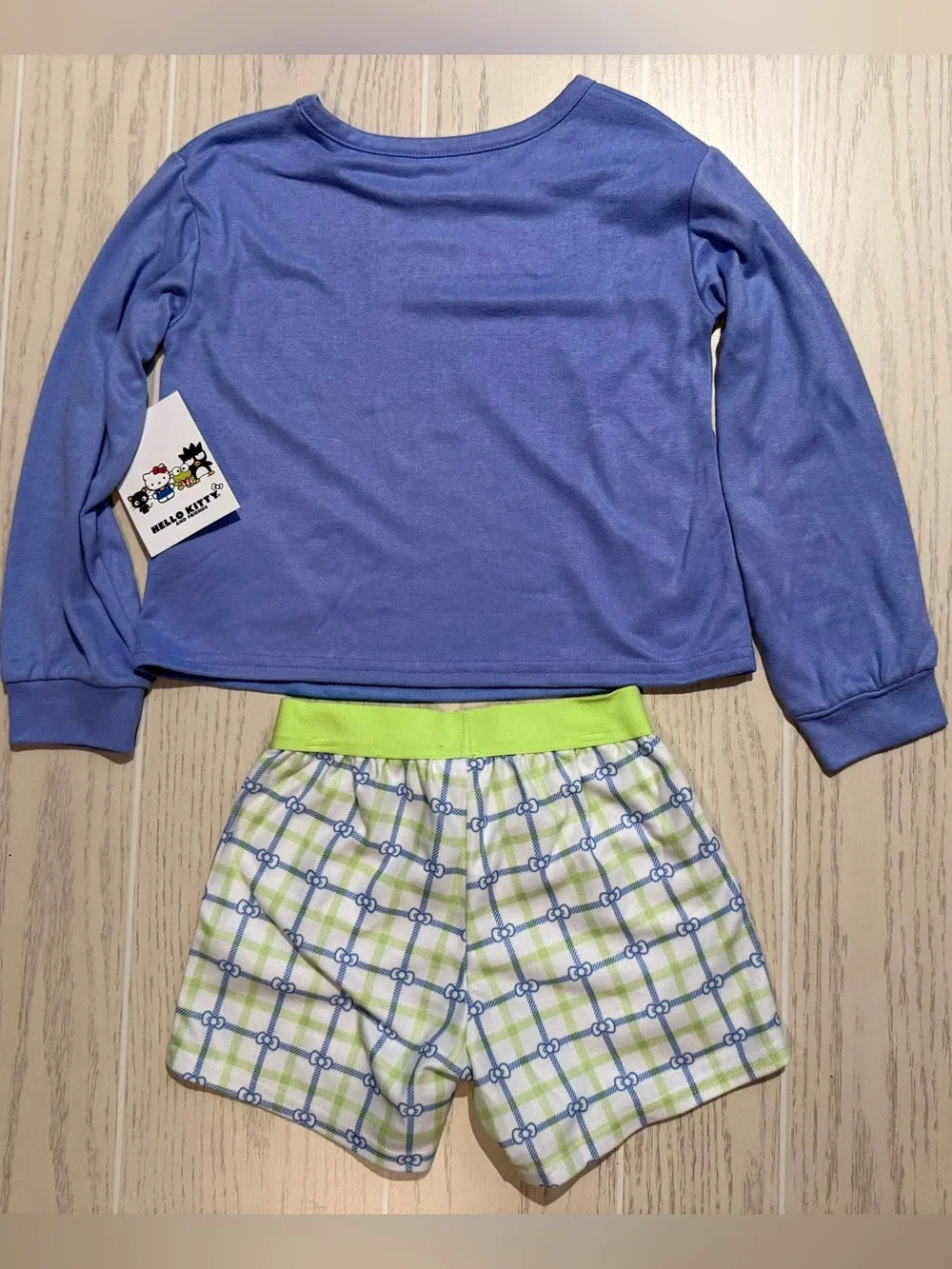 Hello Kitty Girls XS 4/5 Light Blue Purple Sanrio Pajama Set